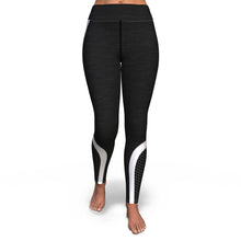 Load image into Gallery viewer, Black Grid Muscle Up Yoga Leggings