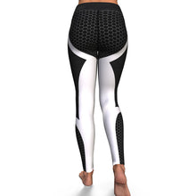 Load image into Gallery viewer, Black Grid Muscle Up Yoga Leggings