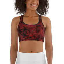 Load image into Gallery viewer, Hazard Red Sports bra