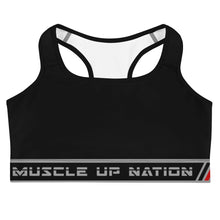 Load image into Gallery viewer, Muscle Up Black Belt Sports bra