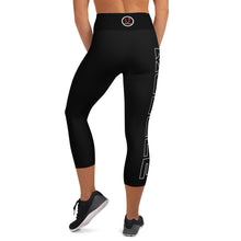 Load image into Gallery viewer, Black on Black Yoga Capri Leggings