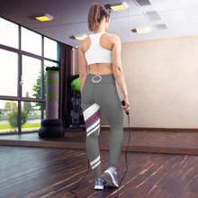 Load image into Gallery viewer, MUN Violet stripe Yoga Leggings