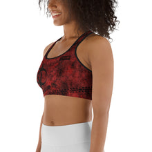 Load image into Gallery viewer, Hazard Red Sports bra