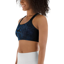 Load image into Gallery viewer, Hazard Blue Sports bra