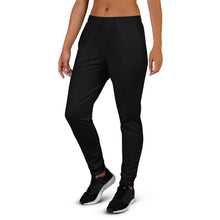 Load image into Gallery viewer, Black Women's white stripe Joggers