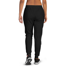 Load image into Gallery viewer, Black Women's white stripe Joggers