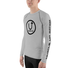 Load image into Gallery viewer, Muscle Up Nation Gray Rash Guard