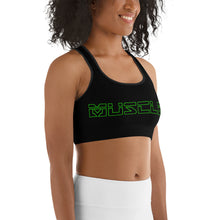 Load image into Gallery viewer, Green Neon Light Sports bra