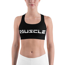 Load image into Gallery viewer, Black Muscle Sports bra