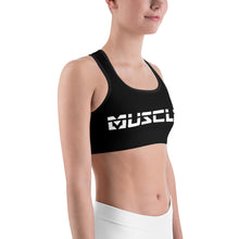 Load image into Gallery viewer, Black Muscle Sports bra