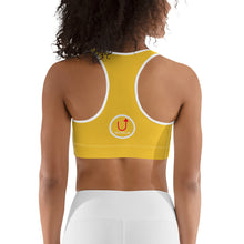 Load image into Gallery viewer, Varsity Yellow Sports bra