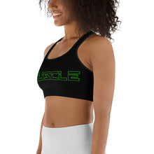 Load image into Gallery viewer, Green Neon Light Sports bra