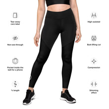 Load image into Gallery viewer, Black Sports Leggings Classic