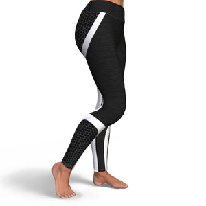 Black Grid Muscle Up Yoga Leggings