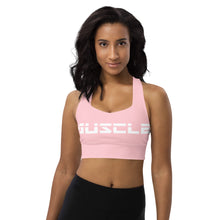 Load image into Gallery viewer, Pink Muscle Tag Longline sports bra