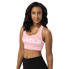 Load image into Gallery viewer, Pink Muscle Tag Longline sports bra