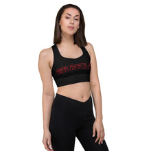 Load image into Gallery viewer, Red Muscle Tag Longline sports bra