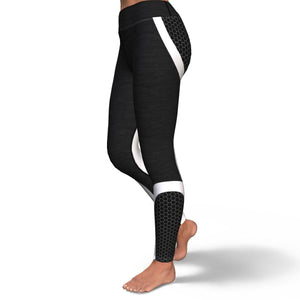Black Grid Muscle Up Yoga Leggings