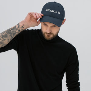 Muscle Tag Distressed Dad Hat