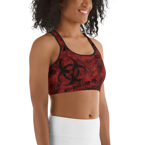 Hazard Red Sports bra