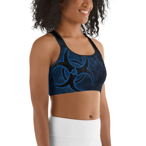 Hazard Blue Sports bra
