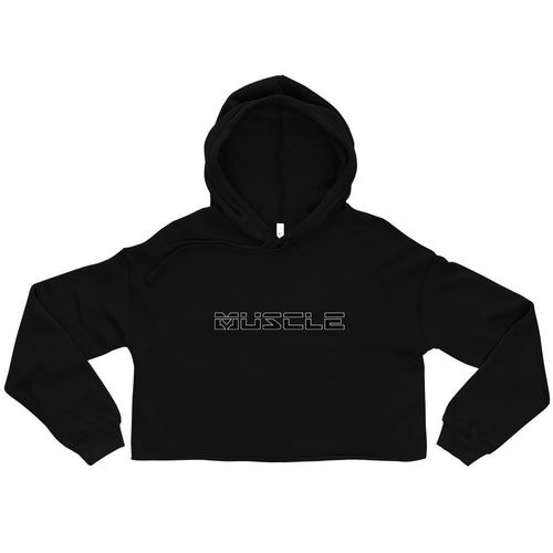 Muscle Tag Crop Hoodie