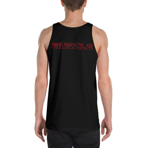 Red Muscle Radioactive Polyester Tank Top