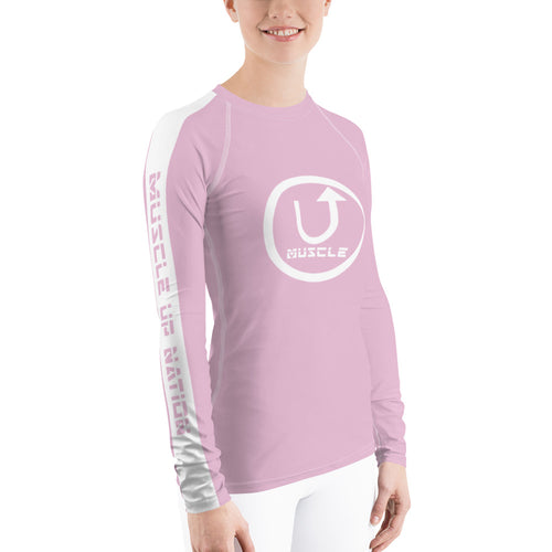 Pink MucleUp Nation Rash Guard
