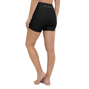 Tri-Color Black Muscle Up Yoga Shorts