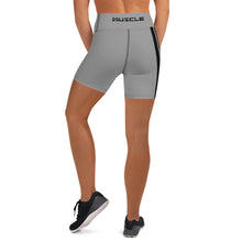 Load image into Gallery viewer, Gray Muscle Up Nation Yoga Shorts