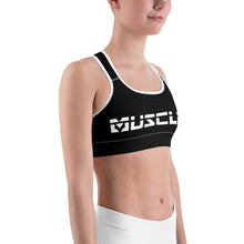 Load image into Gallery viewer, Black Muscle Sports bra