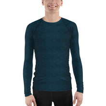 Load image into Gallery viewer, Turqoise Pattern Muscle Up Men&#39;s Rash Guard