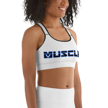 Load image into Gallery viewer, Midnight Edition White Sports bra
