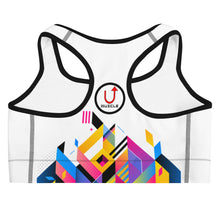 Load image into Gallery viewer, Geometric Colored Pattern Sports bra