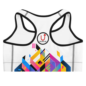 Geometric Colored Pattern Sports bra