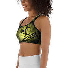 Load image into Gallery viewer, Hazard Yellow Sports bra