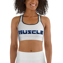 Load image into Gallery viewer, Midnight Edition White Sports bra