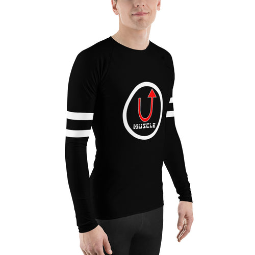 Classic Black Muscle Up Men's Rash Guard