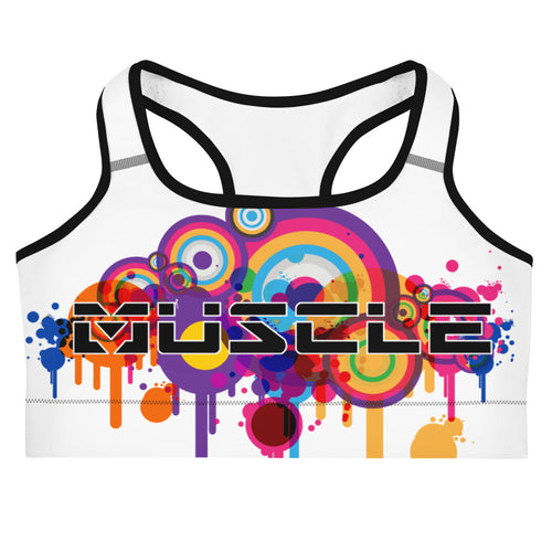 Geometric Colored Pattern Sports bra