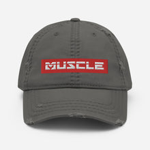 Load image into Gallery viewer, MuscleUp Tag Distressed Dad Hat