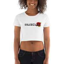 Load image into Gallery viewer, Women’s Muscle Up Rose Crop Tee