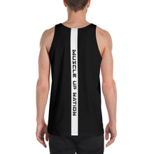 Load image into Gallery viewer, Muscle Up Nation white Stripe Polyester Tank Top
