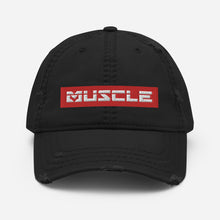 Load image into Gallery viewer, MuscleUp Tag Distressed Dad Hat