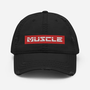 MuscleUp Tag Distressed Dad Hat