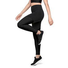 Load image into Gallery viewer, White Stripe Sports Leggings